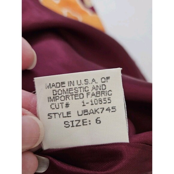 David Meister NWT Silk Floral Sheath Dress V-neck Sz 6 Made In The USA - Picture 9 of 10